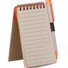 Блокнот на кольцах Eco Note с ручкой, оранжевый - 