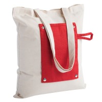 Холщовая сумка Dropper, складная, красная