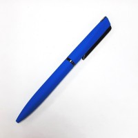 FRANCISCA, ручка шариковая, синий/вороненая сталь, металл, пластик, софт-покрытие