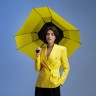 Квадратный зонт-трость Octagon, черный с желтым - 