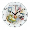 Часы настенные стеклянные с печатью Time Wheel - 