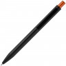Ручка шариковая Chromatic, черная с оранжевым - 