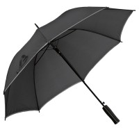 Зонт-трость Jenna, черный с серым