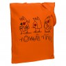 Холщовая сумка «Полный птц», оранжевая - 