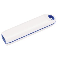 Универсальный аккумулятор &quot;Timber&quot; (2000mAh), белый с синим,11х2,1х2,4 см,пластик 