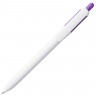 Ручка шариковая Bolide, белая с фиолетовым - 