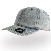 Бейсболка "DAD HAT", 6 клиньев, металлическая застежка, джинсковая ткань, 100% хлопок, 280 г/м2