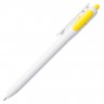 Ручка шариковая Bolide, белая с желтым - 
