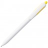 Ручка шариковая Bolide, белая с желтым - 