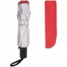 Зонт-наоборот складной Silvermist, красный с серебристым - 