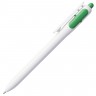Ручка шариковая Bolide, белая с зеленым - 