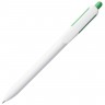 Ручка шариковая Bolide, белая с зеленым - 