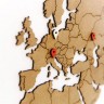 Деревянная карта мира World Map True Puzzle Small, коричневая - 