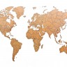 Деревянная карта мира World Map True Puzzle Large, коричневая - 