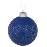 Елочный шар Chain, 10 см, синий - 