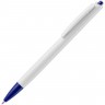 Ручка шариковая Tick, белая с синим - 