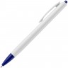 Ручка шариковая Tick, белая с синим - 