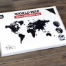 Деревянная карта мира World Map Wall Decoration Medium, черная - 