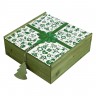 Коробка деревянная, зеленая - 