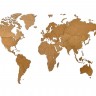 Деревянная карта мира World Map Wall Decoration Medium, коричневая - 