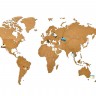 Деревянная карта мира World Map Wall Decoration Large, коричневая - 