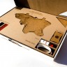 Деревянная карта мира World Map Wall Decoration Large, коричневая - 