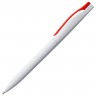 Ручка шариковая Pin, белая с красным - 