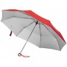 Зонт складной «Вся такая сухая», красный с серебристым - 