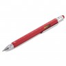 Ручка шариковая Construction, мультиинструмент, красная - 