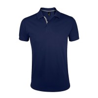Рубашка поло мужская "Portland Men" темно-синий, серый_S, 100% х/б, 200г/м2