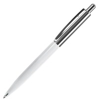 BUSINESS, ручка шариковая, белый/серебристый, металл/пластик