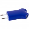 Сетевое зарядное устройство Uniscend Double USB, синее - 