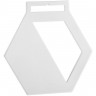 Медаль Steel Hexa, белая - 