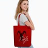 Холщовая сумка «Любовь зла», красная - 