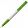 Ручка шариковая Senator Super Soft, белая с зеленым - 