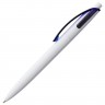 Ручка шариковая Bento, белая с синим - 