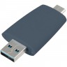 Флешка Pebble Type-C, USB 3.0, серо-синяя, 16 Гб - 