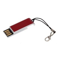 USB flash-карта "Slider" (8Гб),красная,3,4х1,2х0,6см,металл, пластик