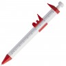 Ручка шариковая «Штангенциркуль», белая с красным - 
