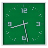 Часы настенные "КВАДРАТ"; зеленый, 30*30 см; пластик; без элементов питания
