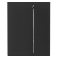 Папка А4  "PATRIX"  с блокнотом и карманом  на молнии, черная, полиэстер 600D