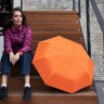 Зонт складной Silverlake, оранжевый с серебристым - 