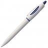 Ручка шариковая S! (Си), белая с темно-синим - 