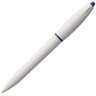 Ручка шариковая S! (Си), белая с темно-синим - 