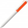 Ручка шариковая Hint Special, белая с оранжевым - 