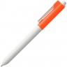 Ручка шариковая Hint Special, белая с оранжевым - 
