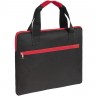 Конференц-сумка Unit Сontour, черная с красной отделкой - 