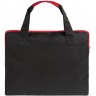 Конференц-сумка Unit Сontour, черная с красной отделкой - 