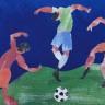 Футболка мужская «Футбол via Матисс» 160, ярко-синяя - 