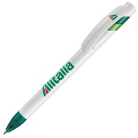 MANDI, ручка шариковая, зеленый/белый, пластик
